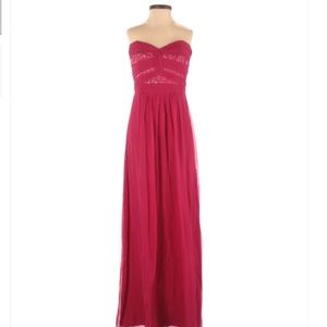 Laundry by Shelli Segal Pink Beaded Chiffon Dress B19/7